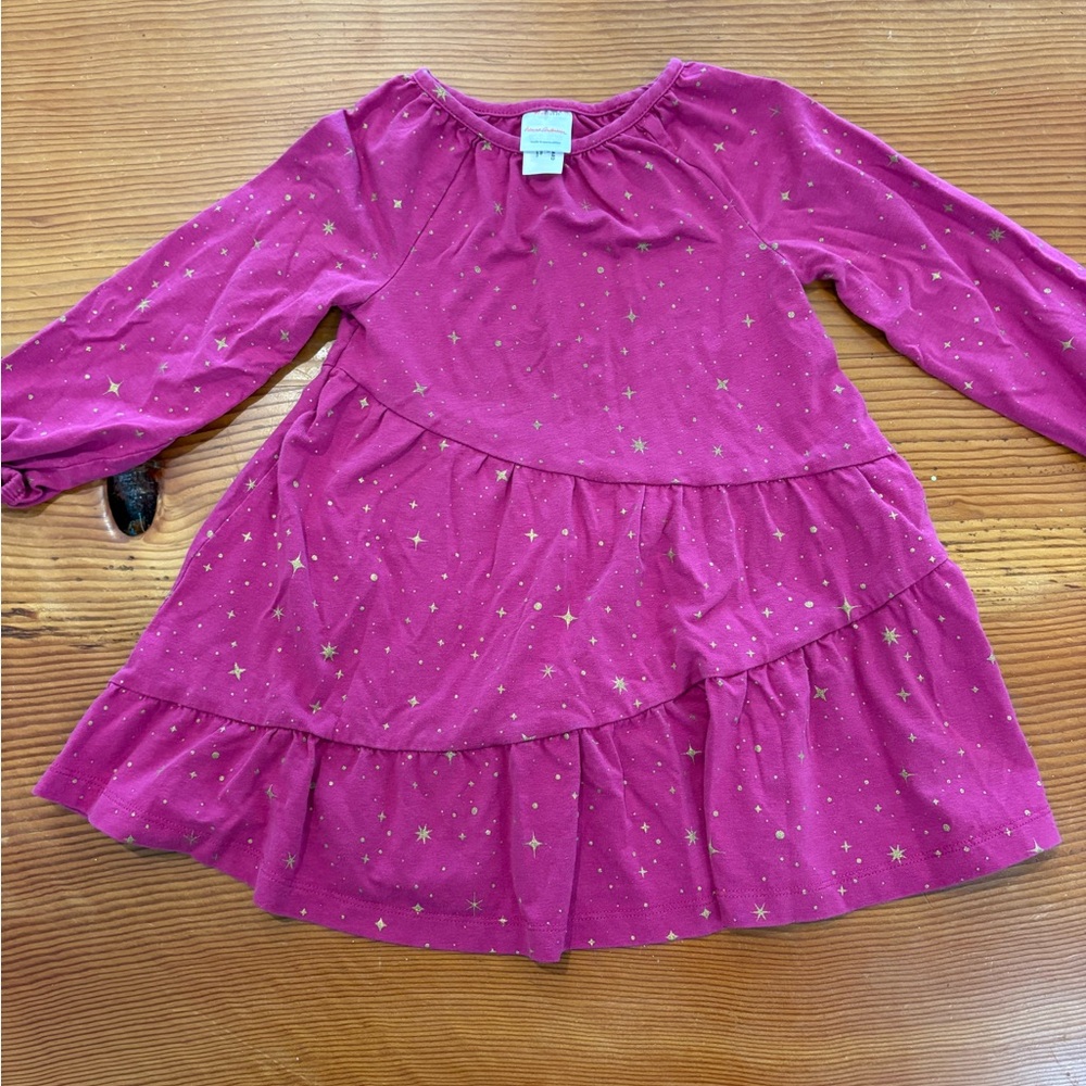 Hanna Andersson Magenta Starry Kids Dress